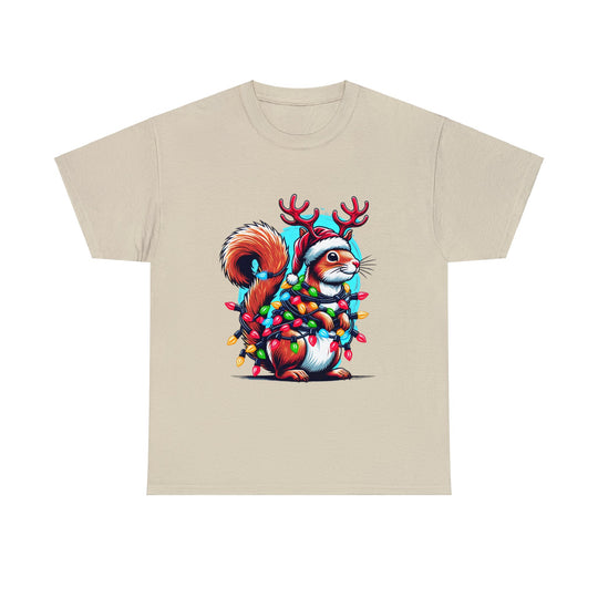 Christmas Squirrel Unisex T Shirt - Wave Fusions