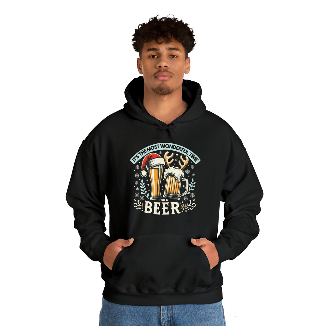 Wonderful Time For A Beer Unisex Hoodie - Wave Fusions