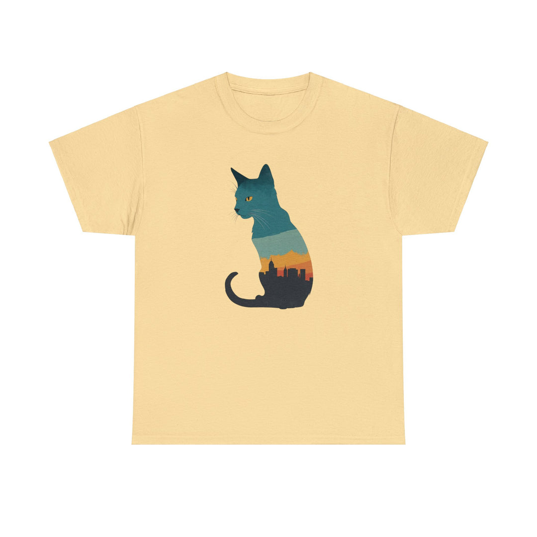 Cityscape Cat Hoodie T-shirt - Metropolitan Purr Line