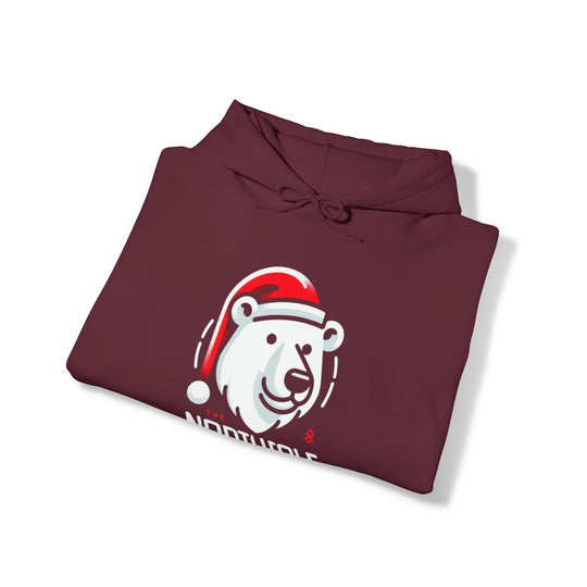 North Pole Bear Christmas Unisex Hoodie - Wave Fusions