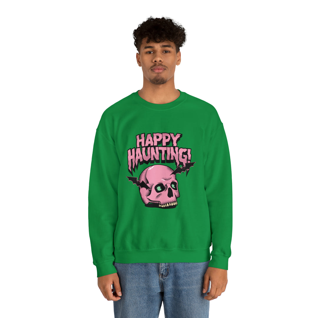 Happy Haunting Unisex Heavy Blend™ Crewneck Sweatshirt - Wave Fusions