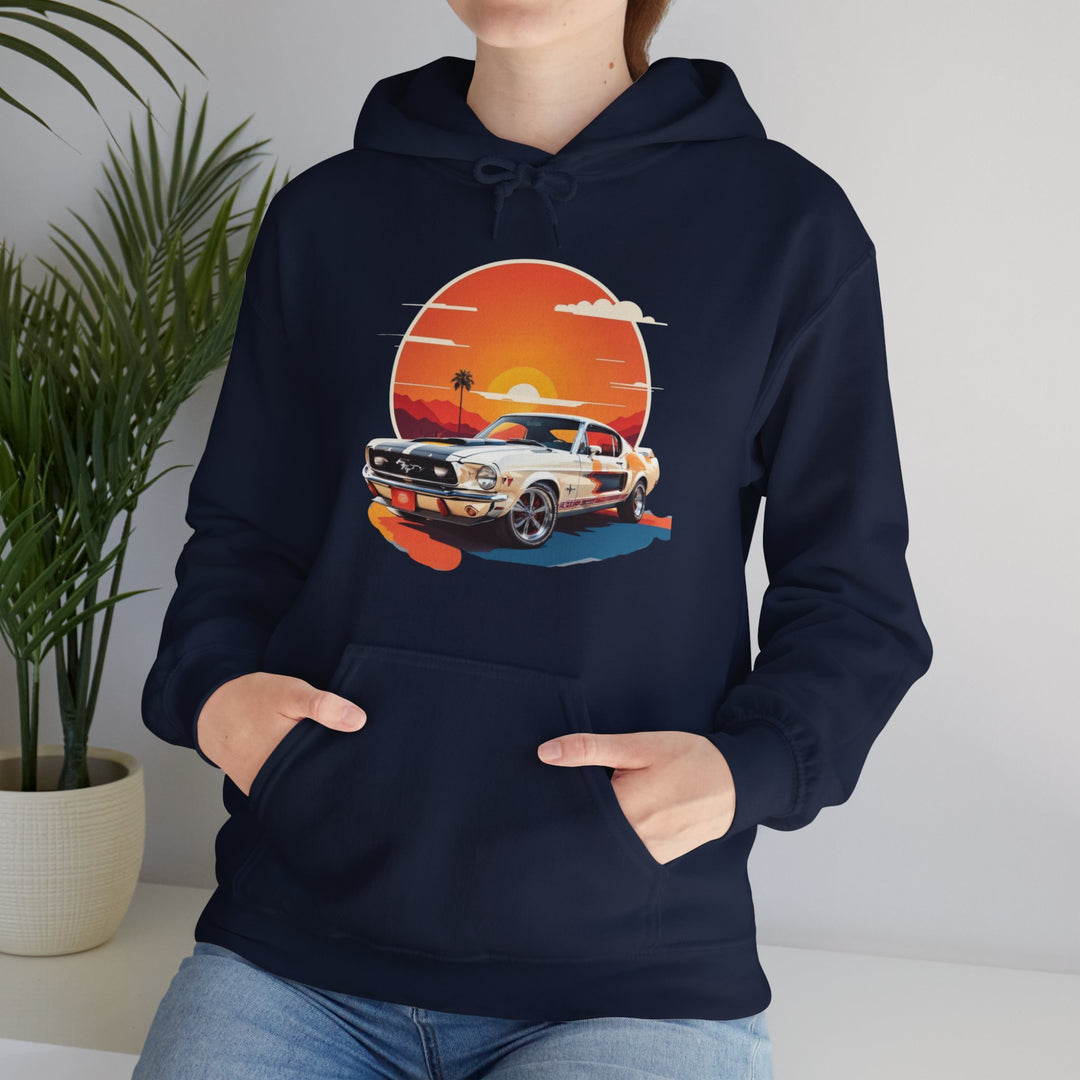 Sunset Muscle Car Hoodie - Muscle Car Edition