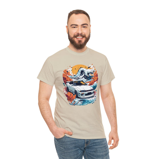 Autumn Wave Sports Car T-shirt - Vintage City Fashion