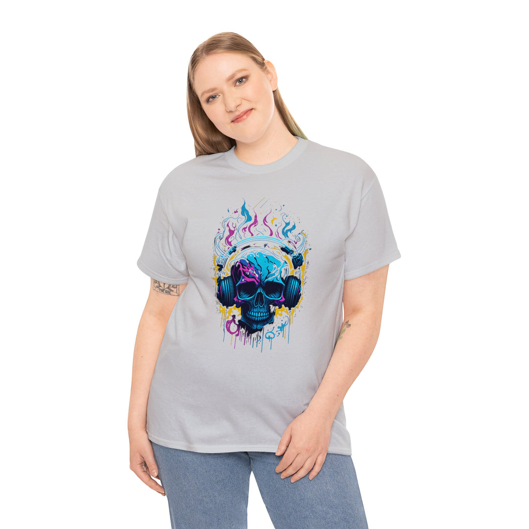 Rocking Skull Unisex Heavy Cotton Tee - Wave Fusions