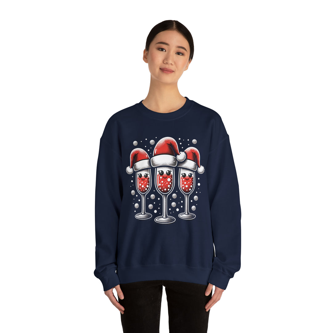 Santa's Toasty Cheers Unisex Sweatshirt - Wave Fusions