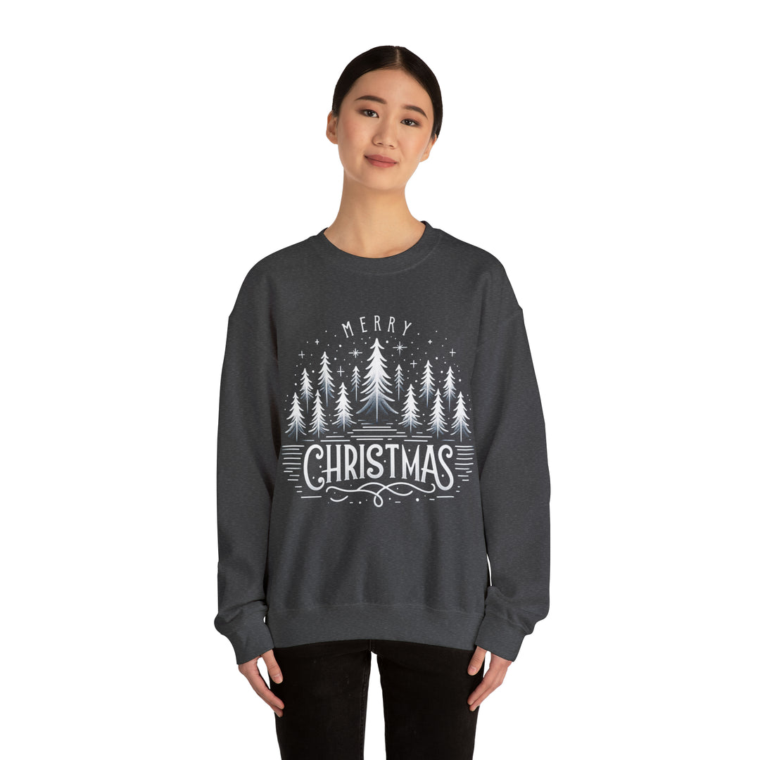 Midnight Magic Christmas Trees Unisex Sweatshirt - Wave Fusions