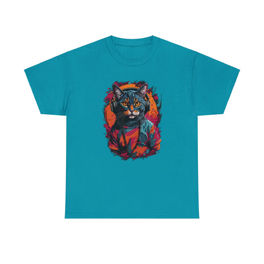 Rhythm and Purr Cat T-Shirt - Tune In Style