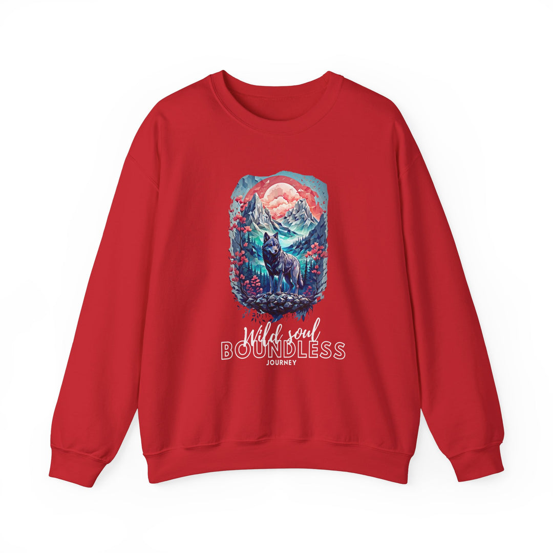 Wild Soul Endless Journey Sweatshirt - Mountain Wolf Spirit