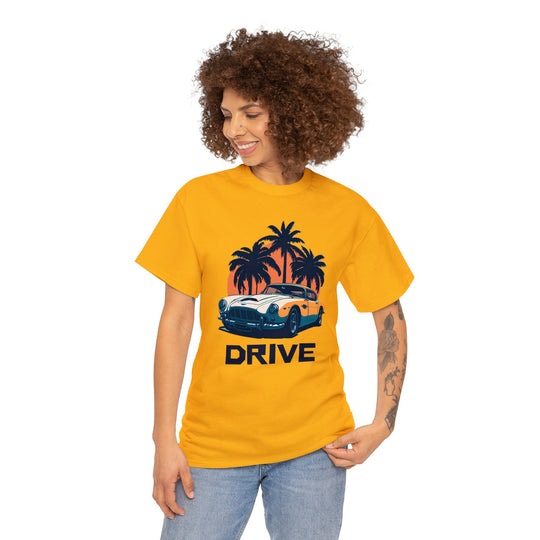 Drive in Paradise Classic Car Tropical T-shirt - Classic Sports Car Series