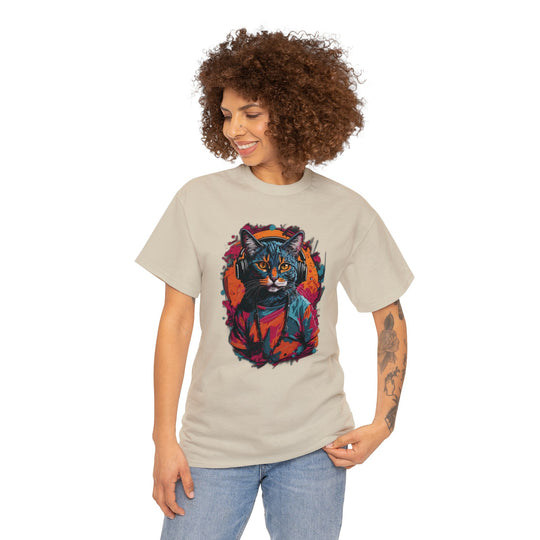 Rhythm and Purr Cat T-Shirt - Tune In Style