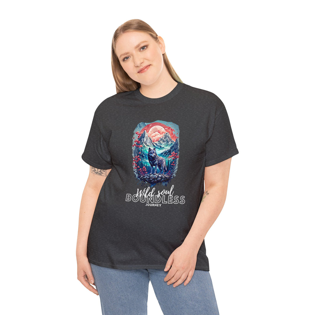 Wild Soul Endless Journey T-Shirt - Mountain Wolf Spirit