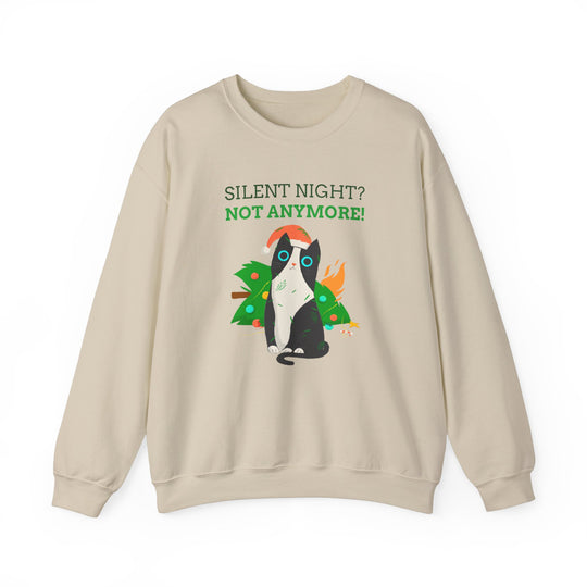 Silent Night Chaos Cat Christmas Sweatshirt