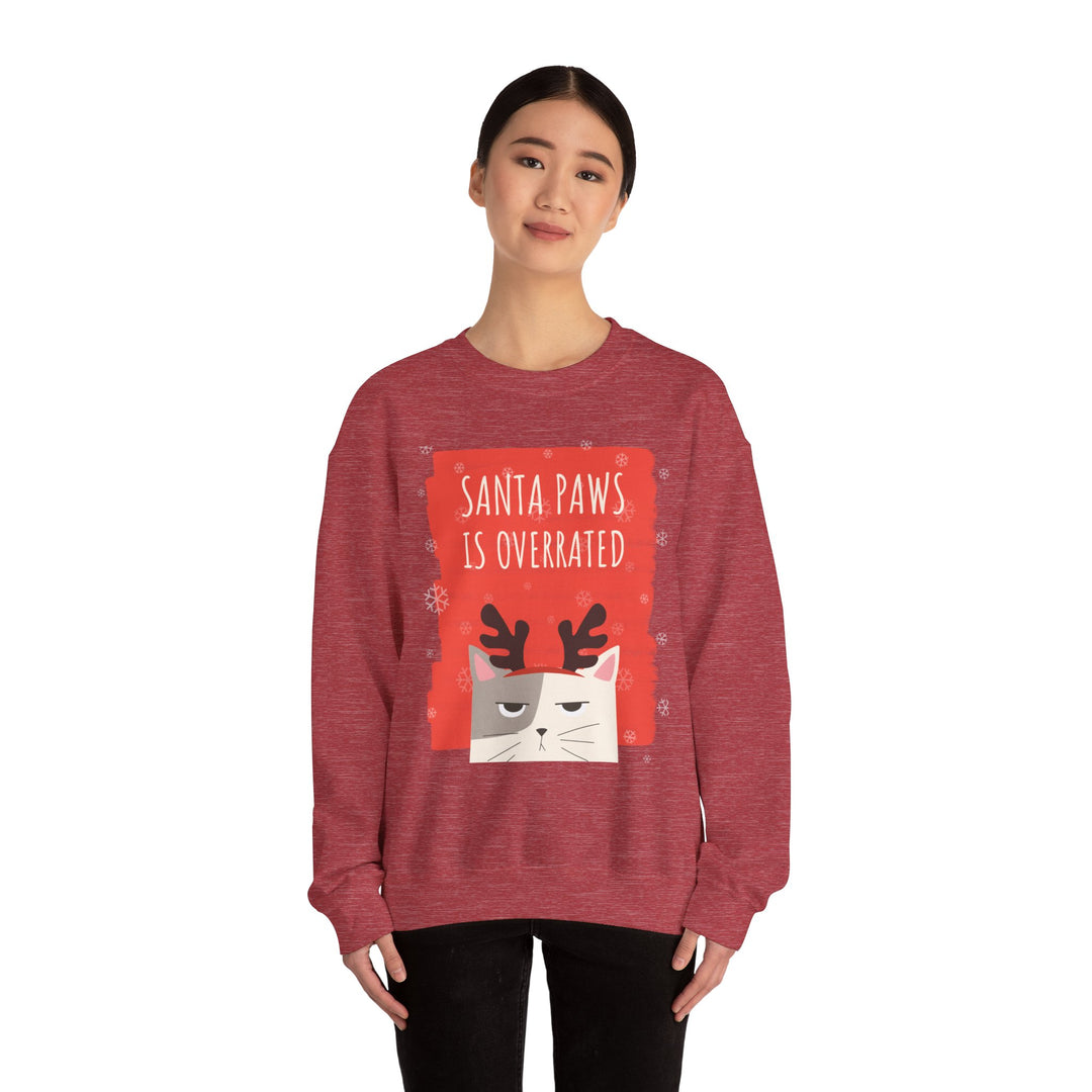 Grumpy Santa Paws Holiday Cat Sweatshirt