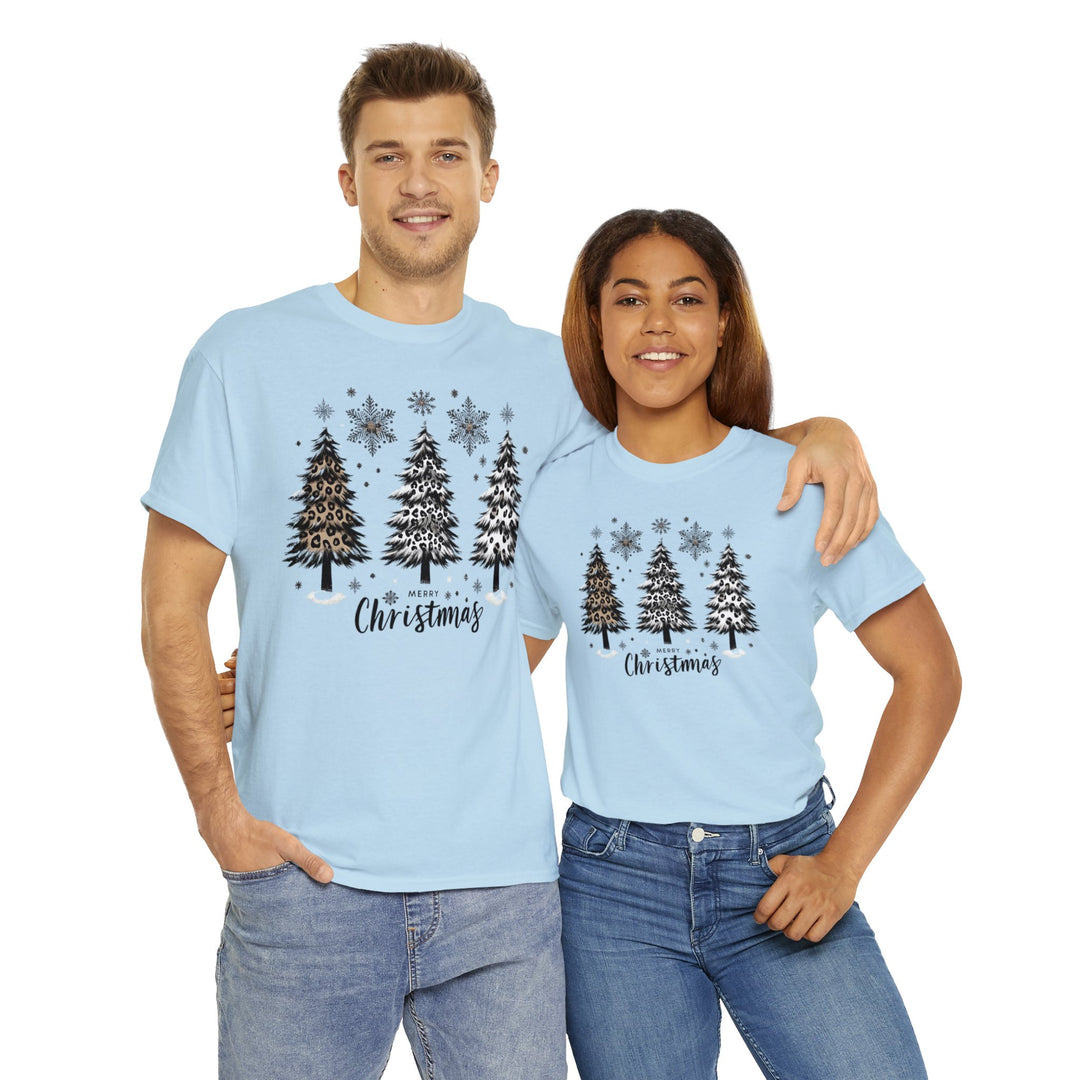 Snow Merry Christmas tree Unisex T Shirt - Wave Fusions