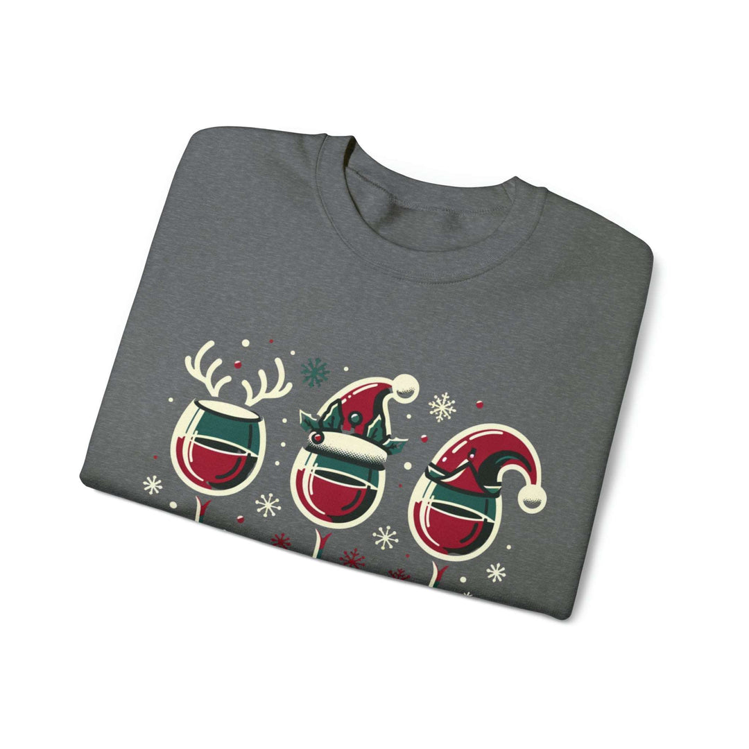 Holiday Cheer Wine Glasses Unisex Sweatshirt