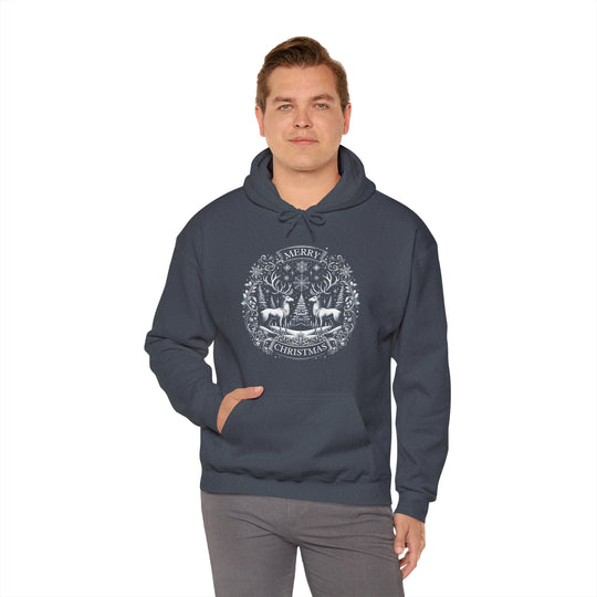 Woodland Reindeer Christmas Elegance Unisex Hoodie - Wave Fusions