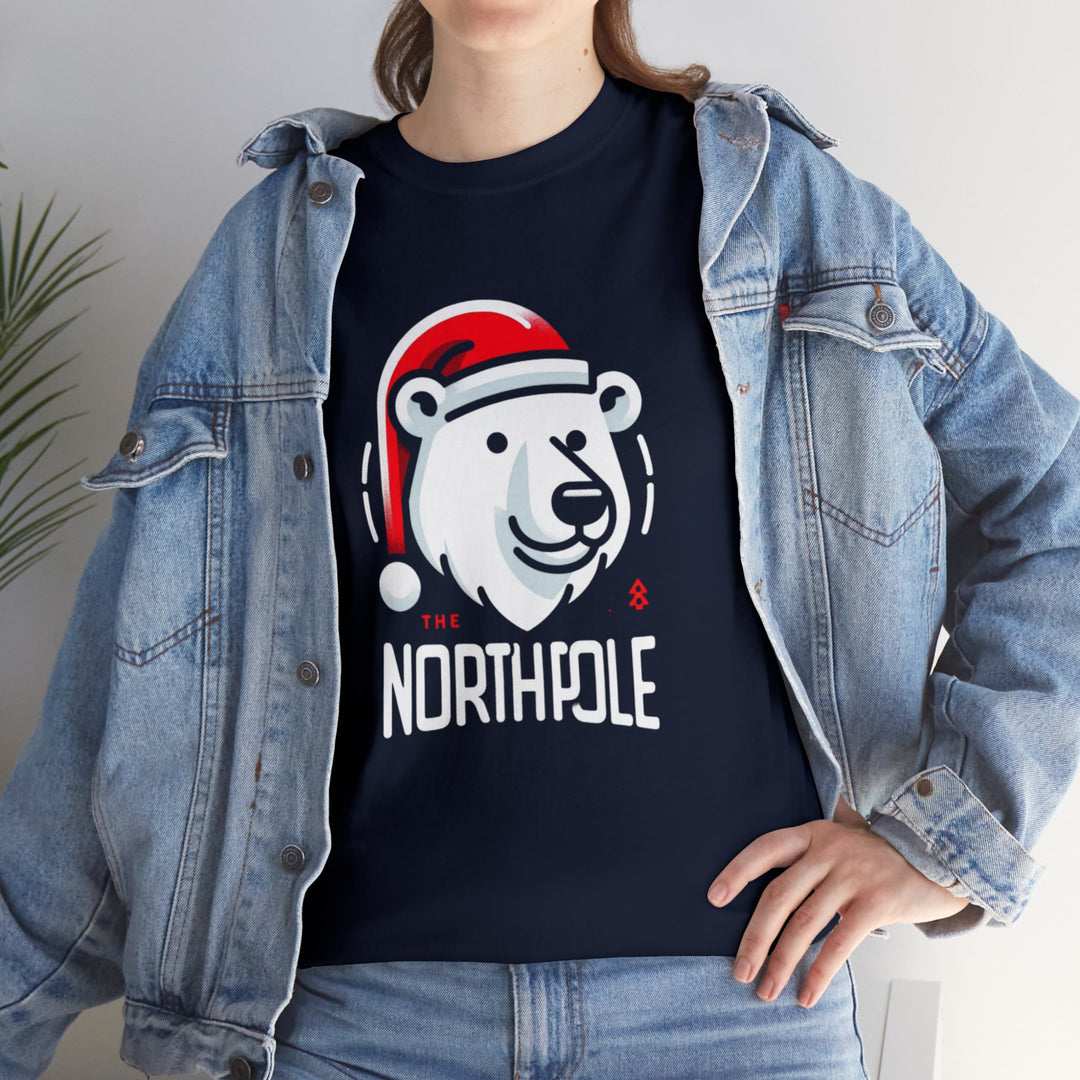 North Pole Bear Christmas Unisex T Shirt - Wave Fusions