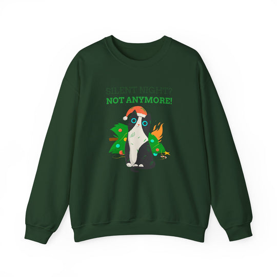 Silent Night Chaos Cat Christmas Sweatshirt