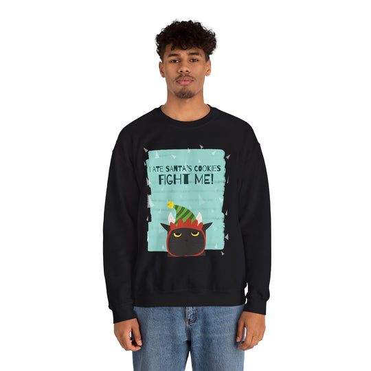 I Ate Santa's Cookies Funny Cat Sweatshirt