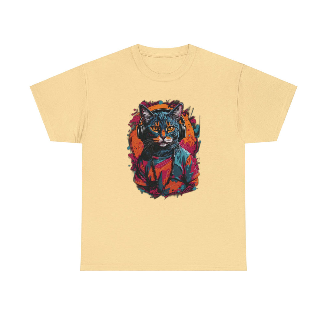 Rhythm and Purr Cat T-Shirt - Tune In Style