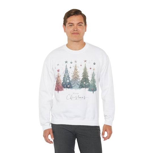 Enchanted Christmas Forest Ornaments Trees Unisex Sweatshirt - Wave Fusions