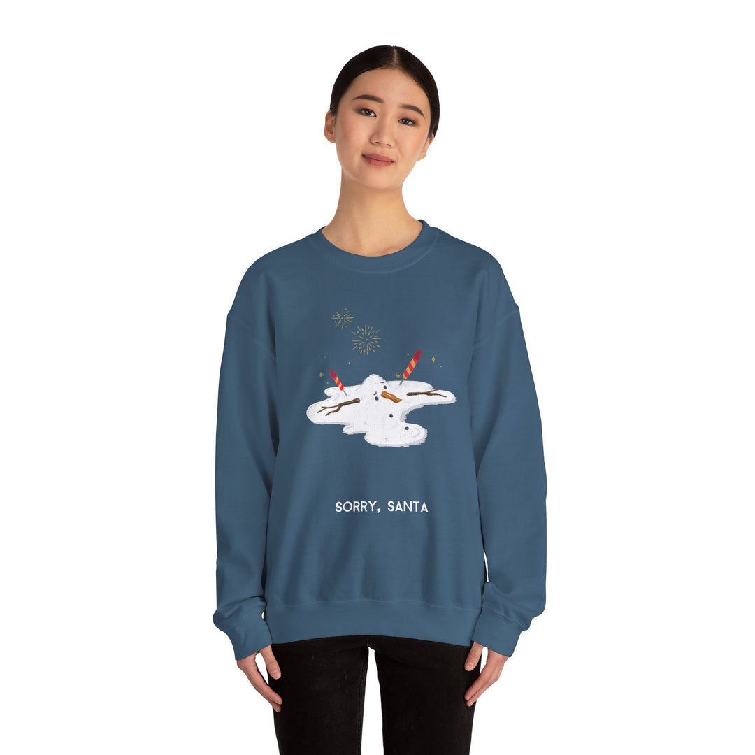 Sorry Santa Melted Snowman Holiday Sweatshirt