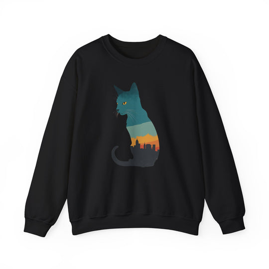 Cityscape Cat Hoodie Sweatshirt - Metropolitan Purr Line