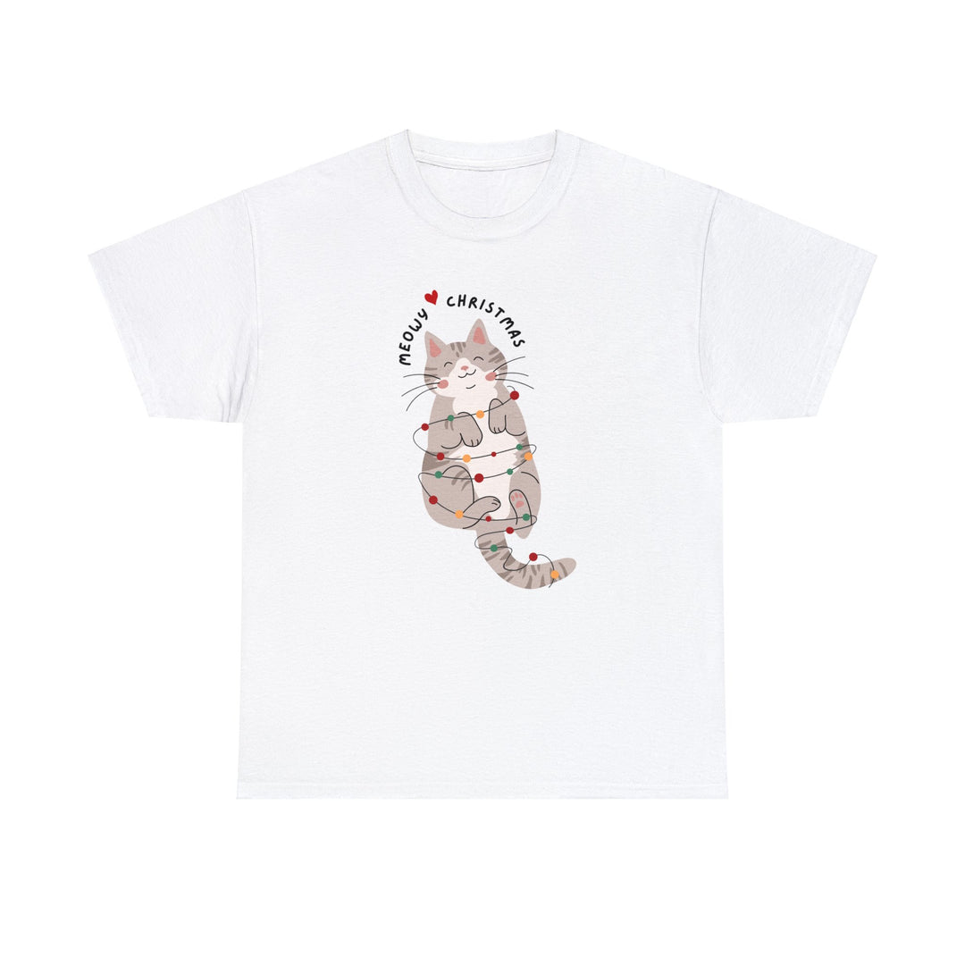 Meowy Christmas Unisex T Shirt - Wave Fusions