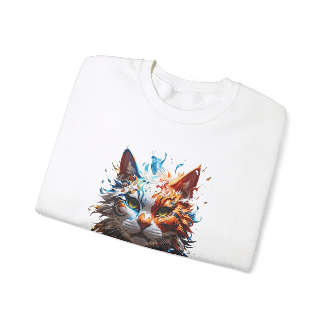 Marine Meow Aqua Purr Sweatshirt - Cat Splash