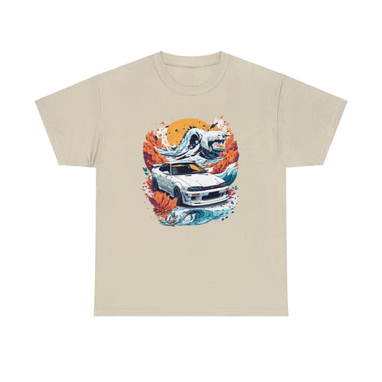 Autumn Wave Sports Car T-shirt - Vintage City Fashion