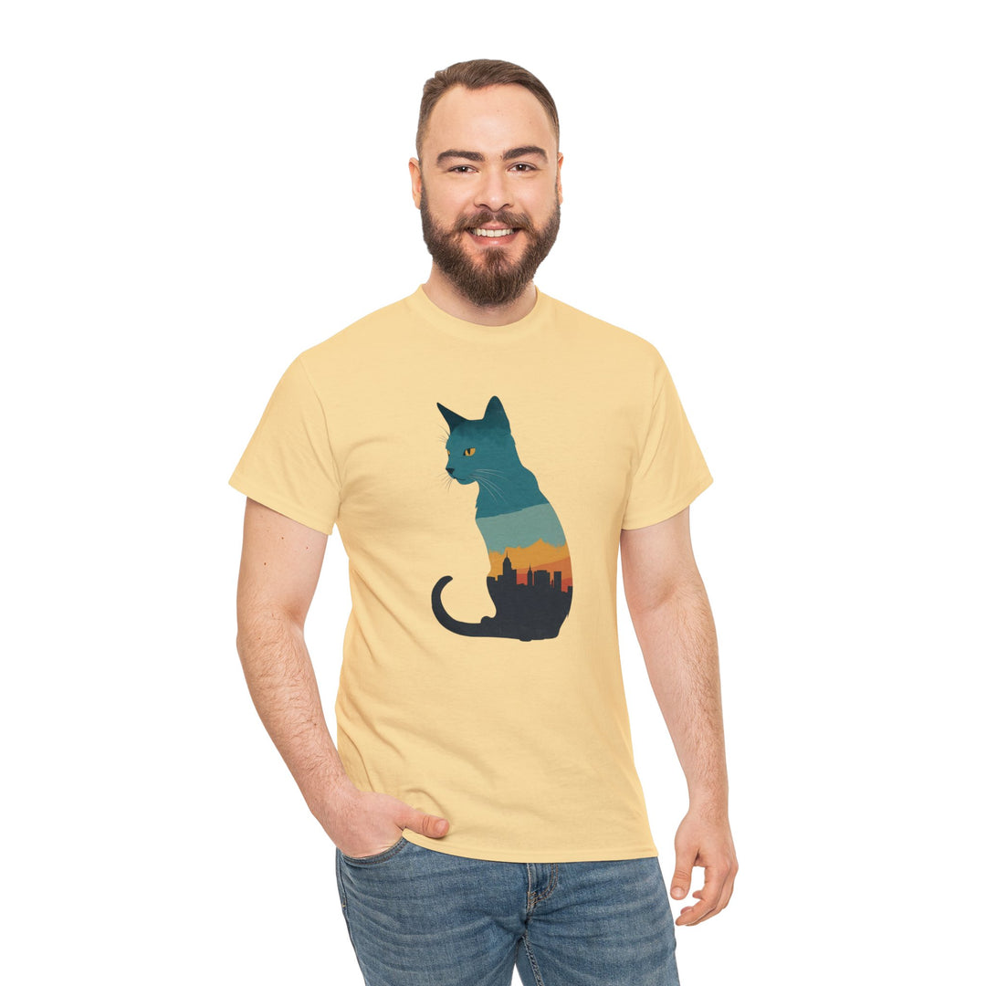 Cityscape Cat Hoodie T-shirt - Metropolitan Purr Line