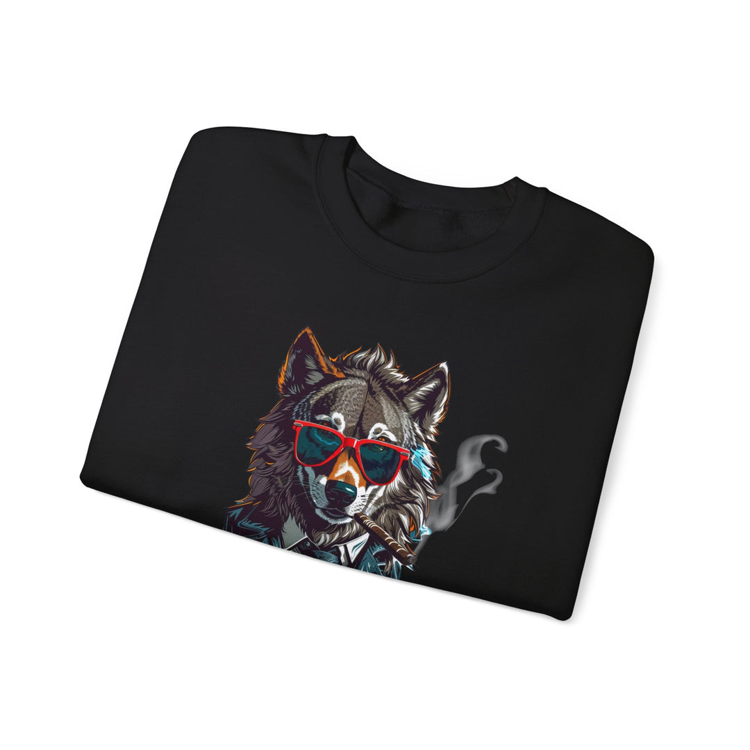 Cool Wolf Legend Sweatshirt - I Hunt With Smoke Not Just With Teeth