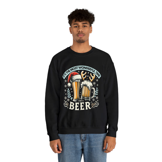 Wonderful Time For A Beer Unisex Sweatshirt - Wave Fusions