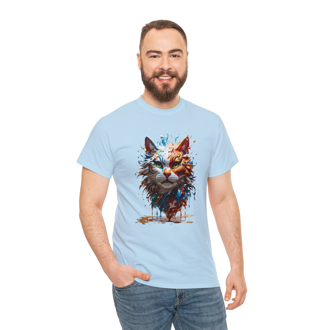 Marine Meow Aqua Purr T-shirt - Cat Splash