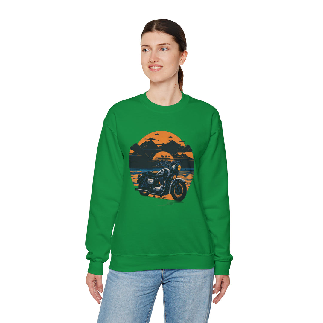 Vintage Bike Unisex Heavy Blend™ Crewneck Sweatshirt - Wave Fusions