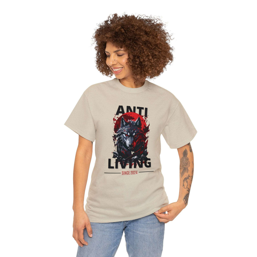 Anti-Living Wolf T-shirt - Dark Rebel Attire