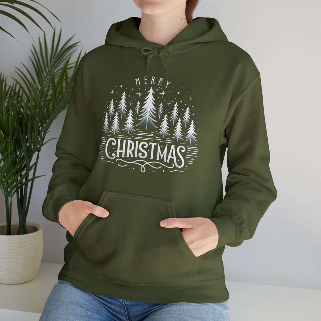 Midnight Magic Christmas Trees Unisex Hoodie