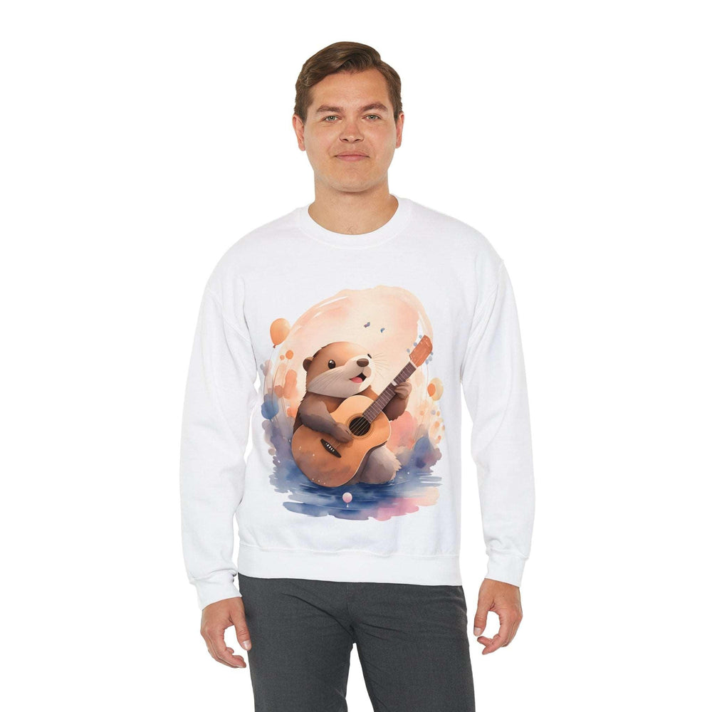 Hamster with Guitar Heavy Blend™ Crewneck Sweatshirt