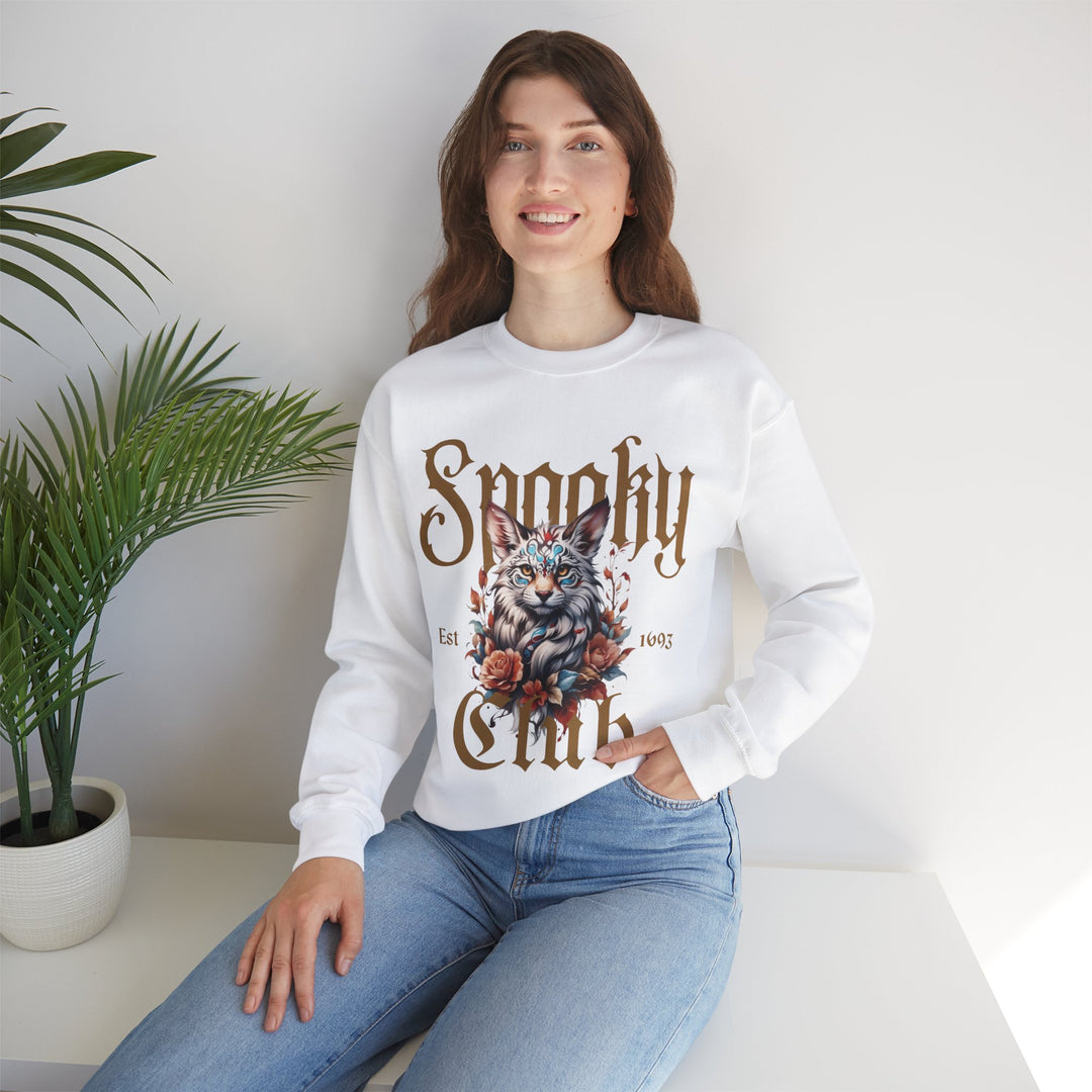 Spooky Club Floral Feline Cat Sweatshirt - Spooky Club Charm