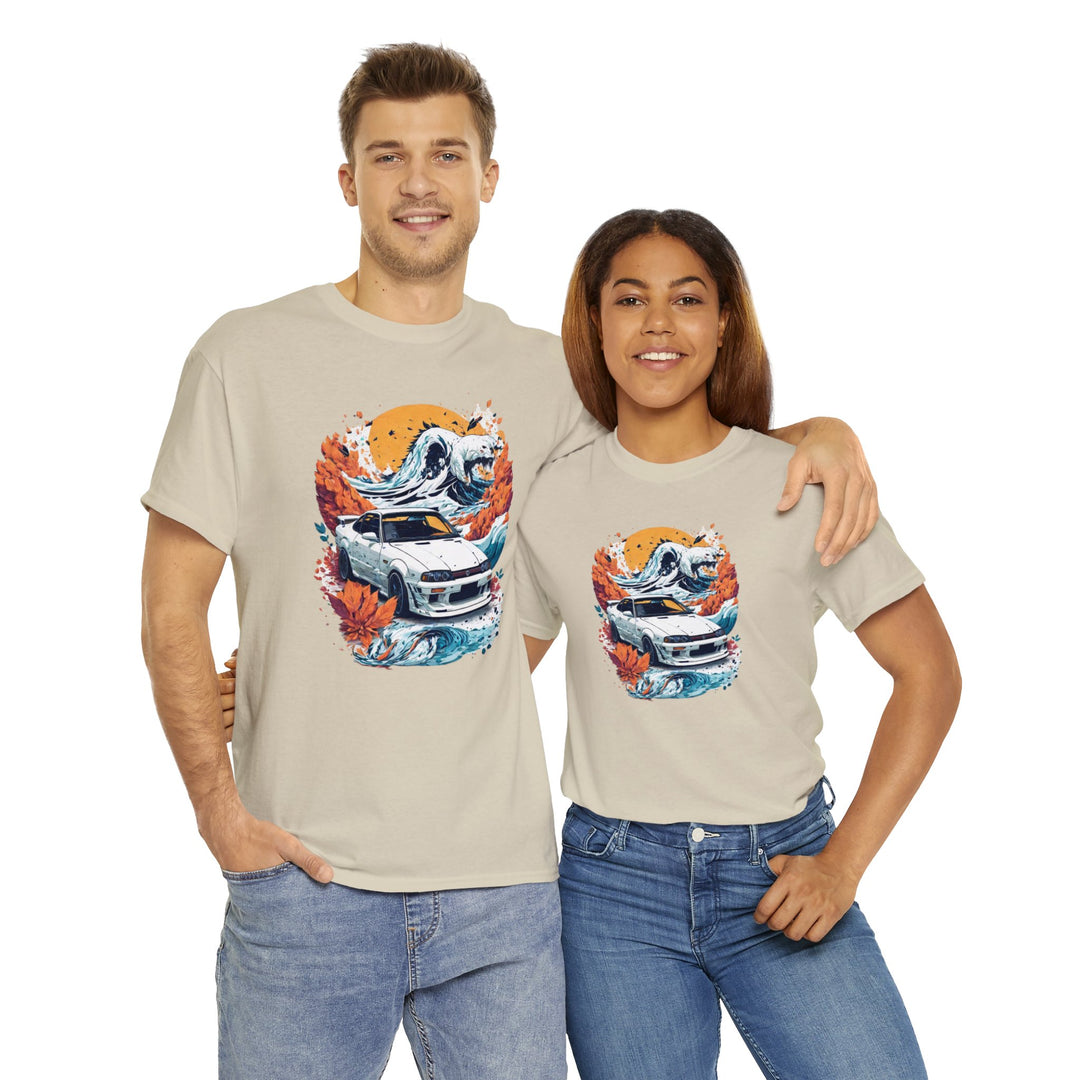 Autumn Wave Sports Car T-shirt - Vintage City Fashion