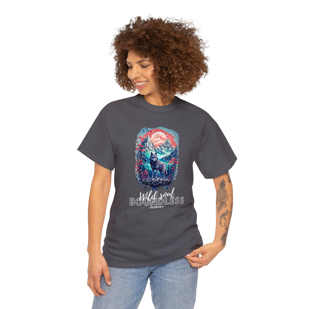 Wild Soul Endless Journey T-Shirt - Mountain Wolf Spirit