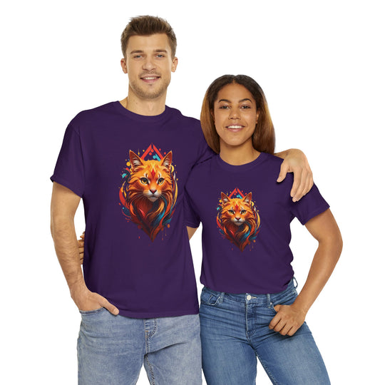 Flame Spirit Cat T-Shirt - Wildfire Whiskers