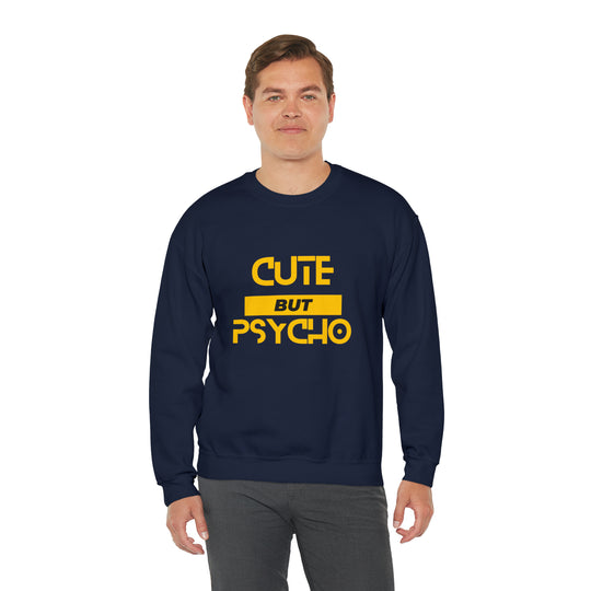 Cute But Psycho Unisex Heavy Blend™ Crewneck Sweatshirt - Wave Fusions