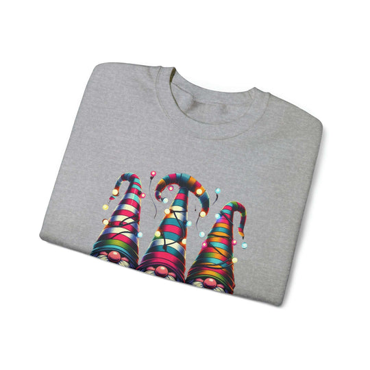 Festive Gnomes in Twinkling Hats Unisex Sweatshirt