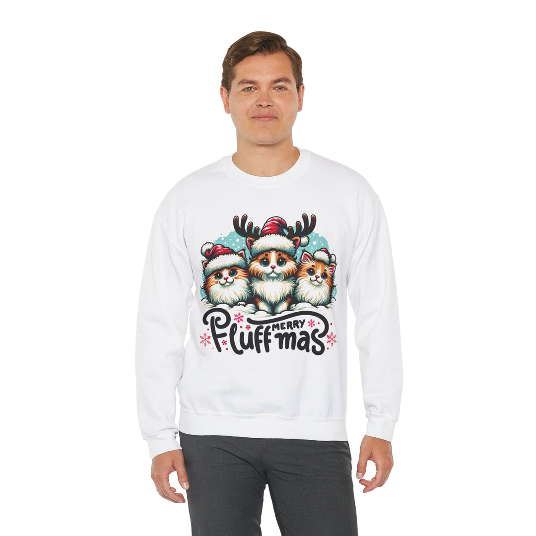 Merry Fluffmas Christmas Unisex Sweatshirt - Wave Fusions