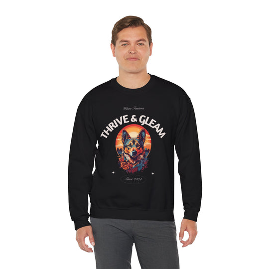 Urban Vista German Shepherd Dog Sweatshirt - Guardian of the City