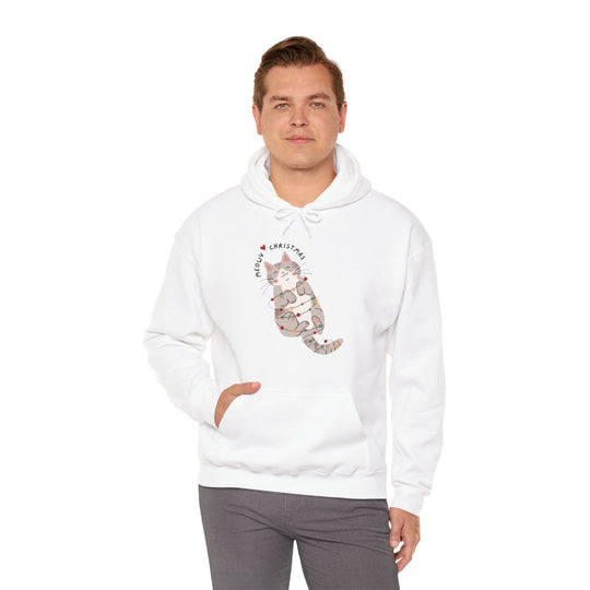 Meowy Christmas Unisex Hoodie - Wave Fusions