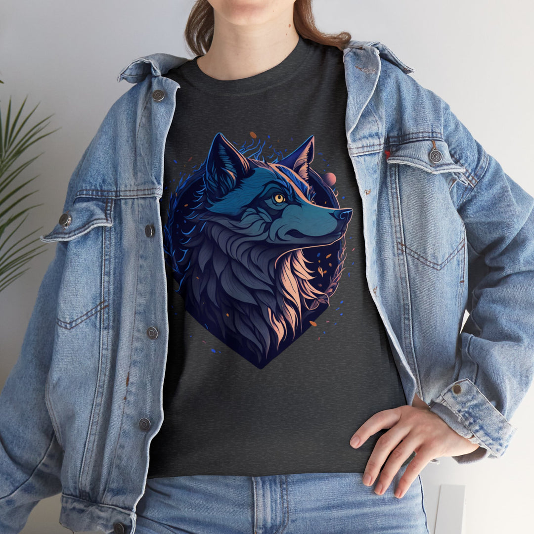 Lone Wolf Majesty T-shirt - Vibrant Wilderness