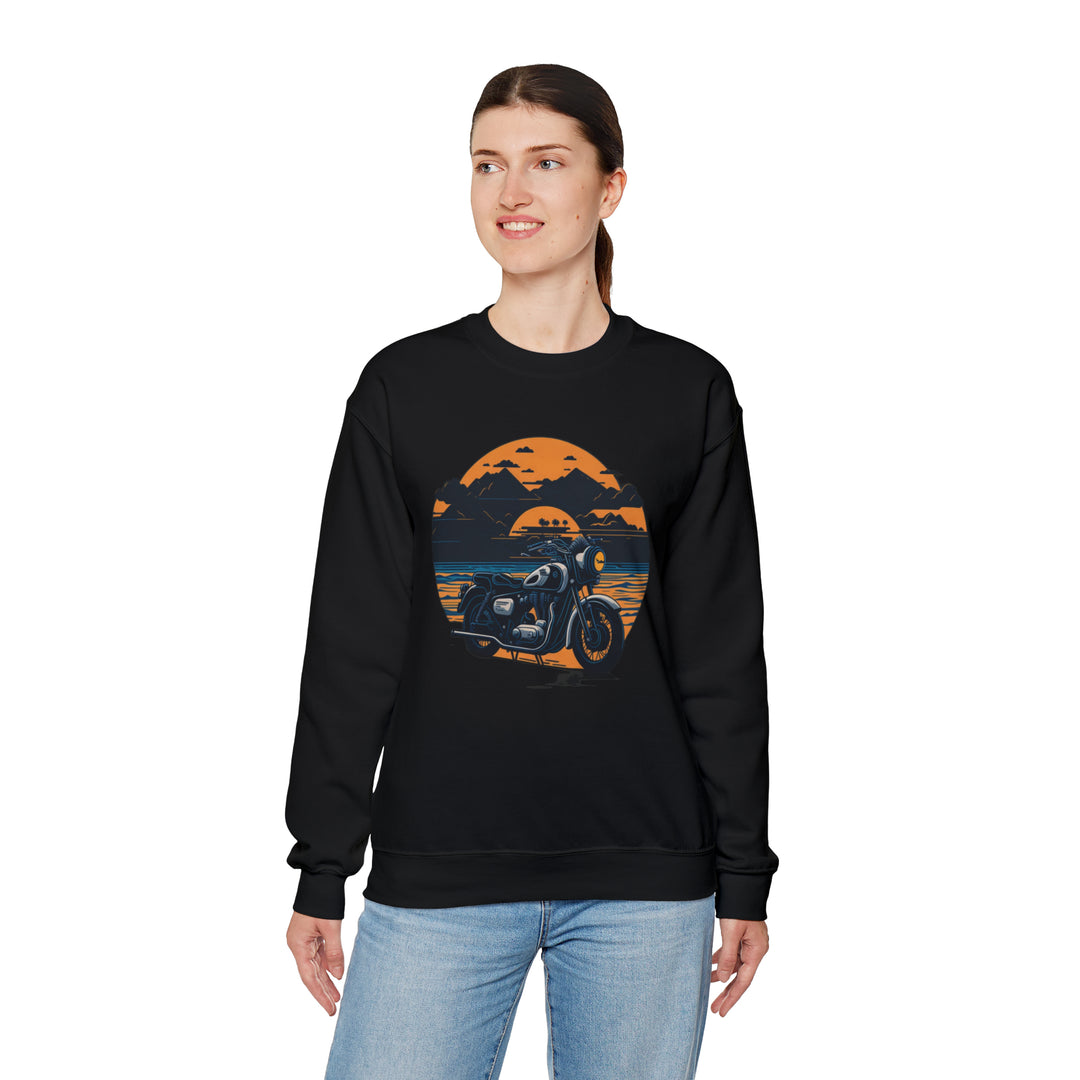 Vintage Bike Unisex Heavy Blend™ Crewneck Sweatshirt - Wave Fusions