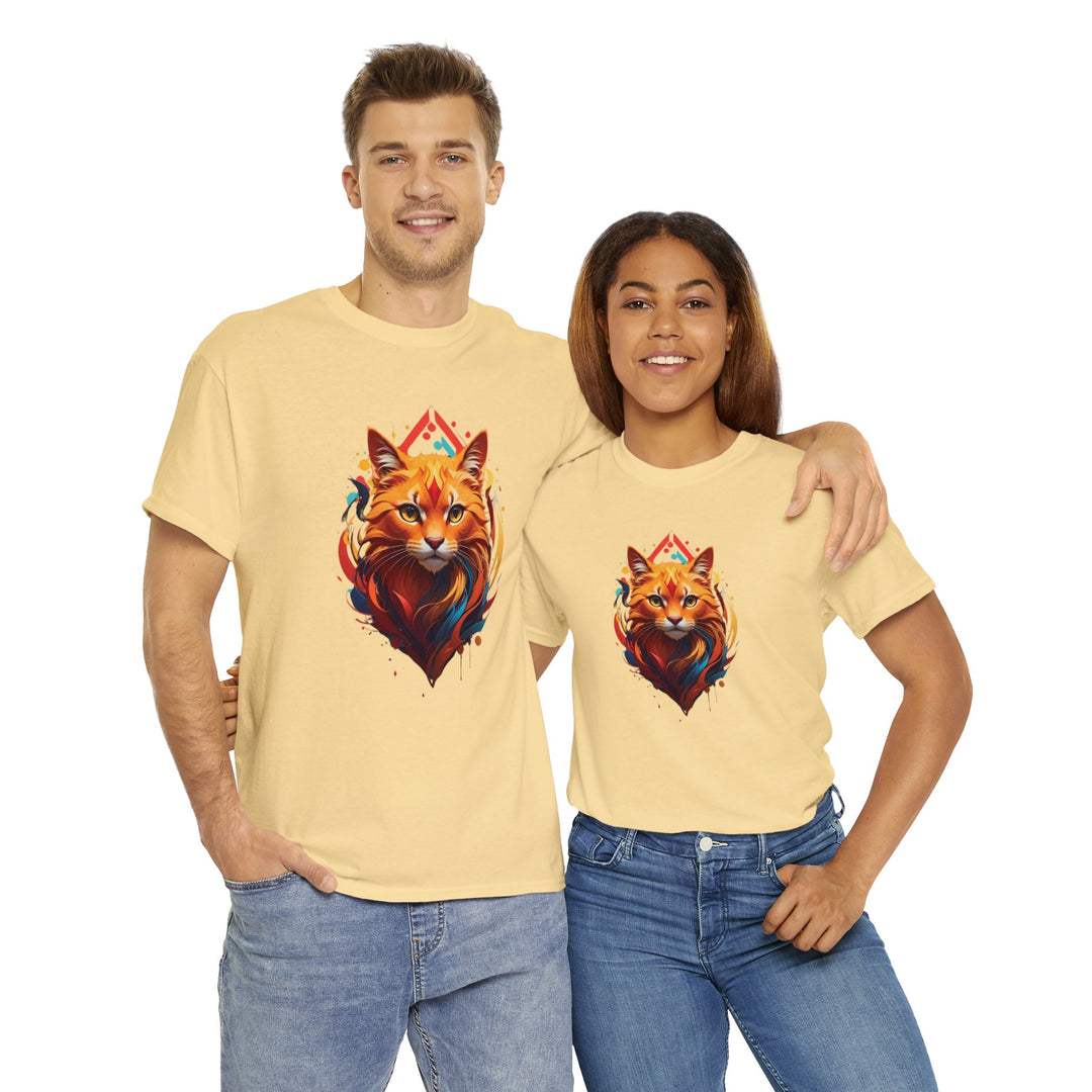 Flame Spirit Cat T-Shirt - Wildfire Whiskers